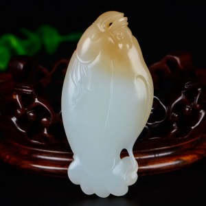 国家级玉雕大师【陶虎】作品 和田玉糖羊脂白玉挂件有余